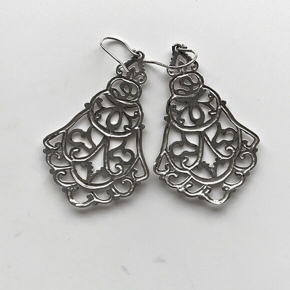 Silpada W2949 Flamenco Flair Ornate Chandelier Sterling Silver Earrings - Picture 4 of 4